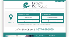 Desktop Screenshot of escrowpacific.com
